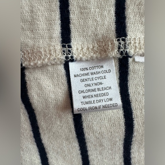 LOFT Striped Snap Front Jacket Small Cotton Moto Style - Picture 6 of 6